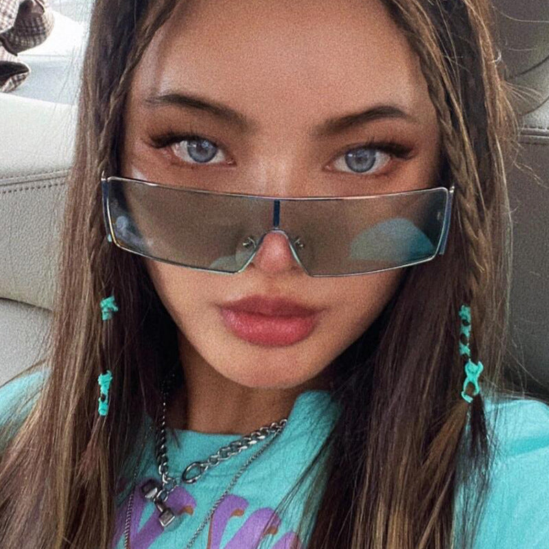 Metal Sunglasses Fashion Box Versatile Hot Girl Outdoor Sunglasses Women's Sunglasses Premium