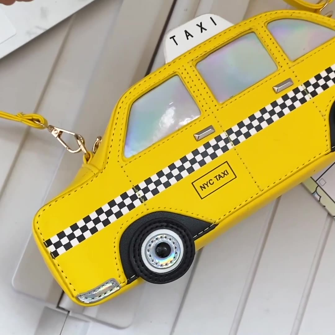 3D Taxi Car Shape Purses And Handbags For Women Yellow Color Chain Shoulder Bags Female Party Clutch Designer Brand Totes