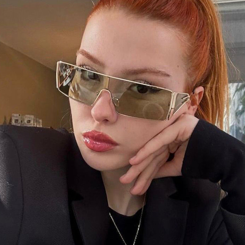 Metal Sunglasses Fashion Box Versatile Hot Girl Outdoor Sunglasses Women's Sunglasses Premium