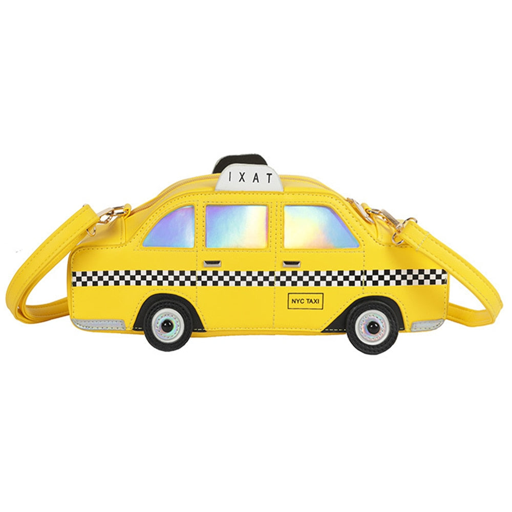 3D Taxi Car Shape Purses And Handbags For Women Yellow Color Chain Shoulder Bags Female Party Clutch Designer Brand Totes